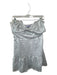 TCEC Size L Silver Polyester Strapless Bow Metallic Dress Silver / L