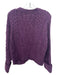 Banana Republic Size Small Deep Purple Wool Blend Long Sleeve Cable Knit Sweater Deep Purple / Small