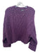 Banana Republic Size Small Deep Purple Wool Blend Long Sleeve Cable Knit Sweater Deep Purple / Small