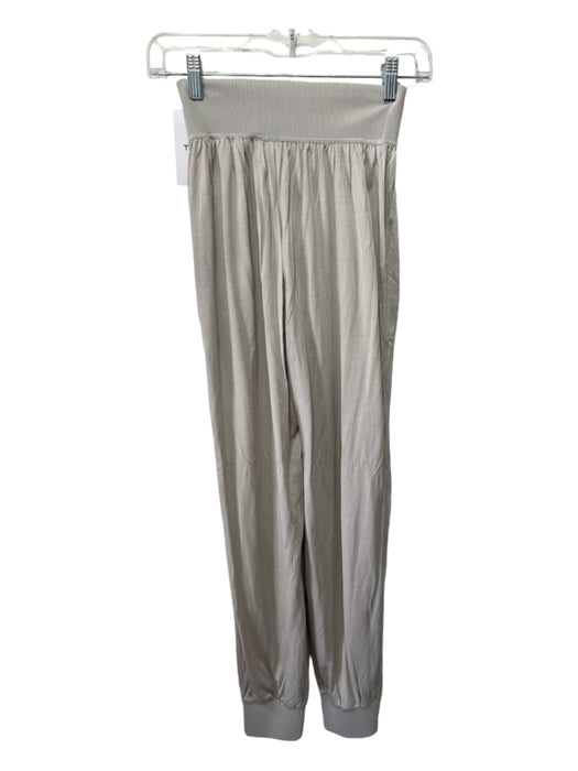 Theory Size Small Taupe Silk Blend Elastic Waist Pockets Jogger Pants Taupe / Small