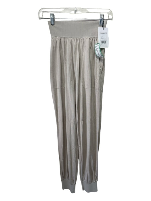 Theory Size Small Taupe Silk Blend Elastic Waist Pockets Jogger Pants Taupe / Small