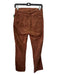 7 For All Mankind Size 27 Brown Cotton Blend High Rise Velvet Straight Leg Pants Brown / 27