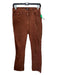 7 For All Mankind Size 27 Brown Cotton Blend High Rise Velvet Straight Leg Pants Brown / 27