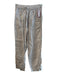 BR Size S Beige Linen Elastic Drawstring Side Pocket High Rise Wide Leg Pants Beige / S