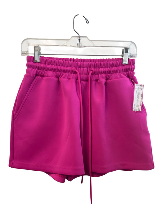 Good American Size 1 Hot pink Polyester Elastic Drawstring Waist pocket Shorts Hot pink / 1