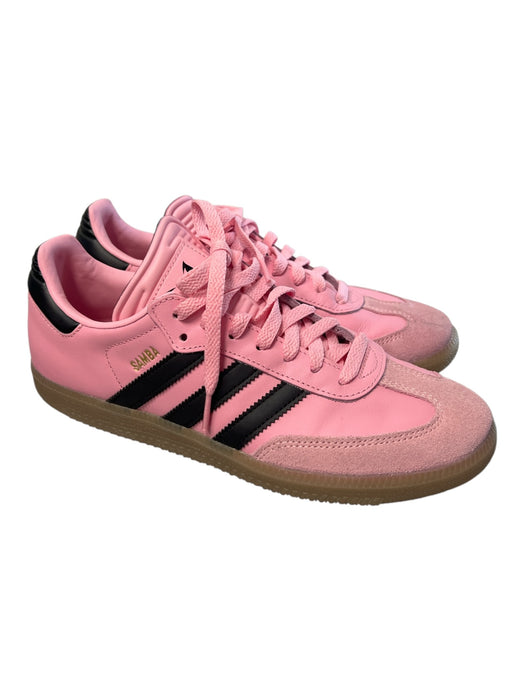 Adidas X Lionel Messi Shoe Size 40.5 Pink Leather Lace Up & Grommets Samba Shoes Pink / 40.5