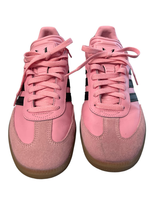 Adidas X Lionel Messi Shoe Size 40.5 Pink Leather Lace Up & Grommets Samba Shoes Pink / 40.5