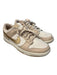 Nike Shoe Size 40.5 Beige & White Manmade Material Almond Toe lace up Logo Shoes Beige & White / 40.5
