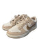 Nike Shoe Size 40.5 Beige & White Manmade Material Almond Toe lace up Logo Shoes Beige & White / 40.5