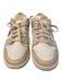 Nike Shoe Size 40.5 Beige & White Manmade Material Almond Toe lace up Logo Shoes Beige & White / 40.5