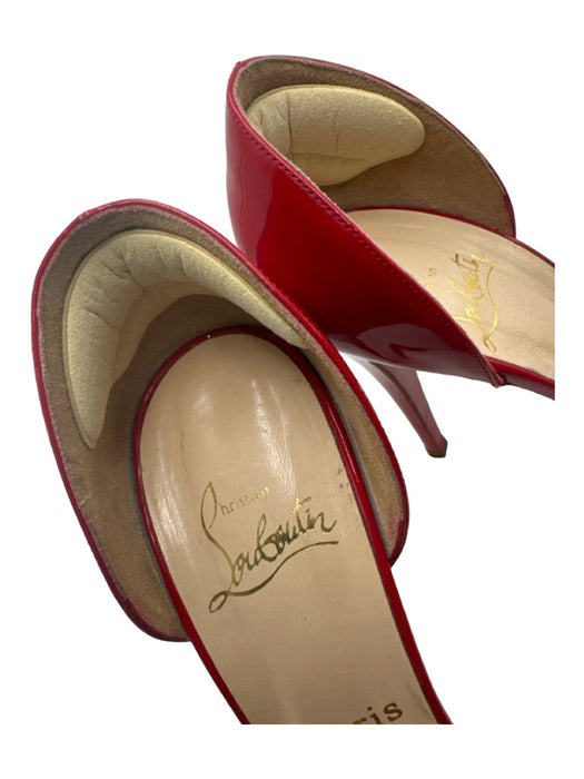 Christian Louboutin Shoe Size 41 Red Patent Leather Stiletto Bow Detail Pumps Red / 41