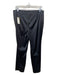 Lafayette 148 Size 10 Black Acetate Blend Satin Side Zip High Rise Tapered Pants Black / 10