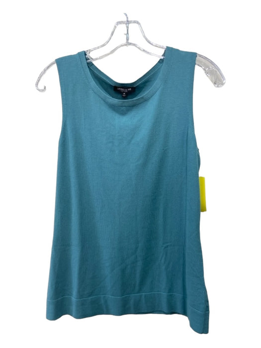 Lafayette 148 Size M Blue Viscose Blend Round Neck Sleeveless Tank Top Blue / M