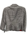 Kay Unger Size 8 Black & White Silk Gingham Shoulder Pads Blazer Mini Skirt Set Black & White / 8