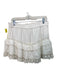 Love Shack Fancy Size XL White Cotton Elastic Waist Eyelet Lace Trim Skirt White / XL