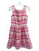 Lilly Pulitzer Size 8 White & Pink Silk Sleeveless Variegated Stripes Dress White & Pink / 8
