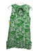 Lilly Pulitzer Size 4 Green & White Cotton Sleeveless Abstract Print Dress Green & White / 4