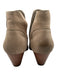 Frye Shoe Size 9.5 Taupe Pebbled Leather Stacked Wood Heel Pointed Toe Booties Taupe / 9.5