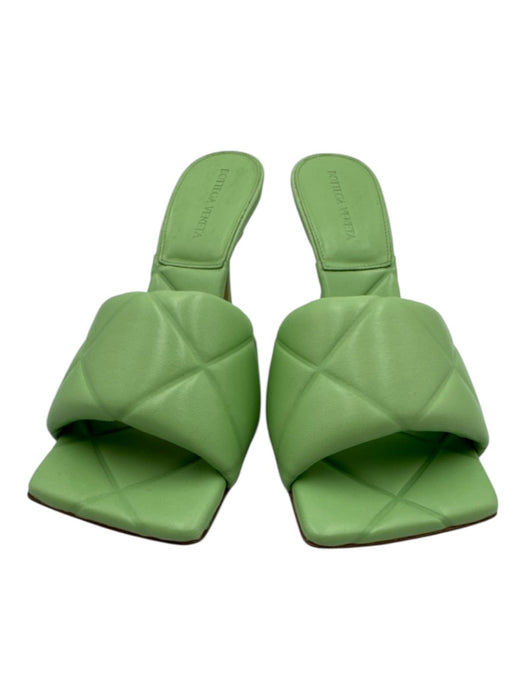 Bottega Veneta Shoe Size 39 Mint Green Leather Square Toe Diamond Quilt Sandals Mint Green / 39