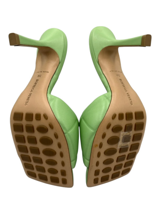 Bottega Veneta Shoe Size 39 Mint Green Leather Square Toe Diamond Quilt Sandals Mint Green / 39