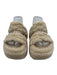 Louis Vuitton Shoe Size 39 Beige shearling Diamond Quilted 2 Strap Logo Sandals Beige / 39