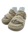 Louis Vuitton Shoe Size 39 Beige shearling Diamond Quilted 2 Strap Logo Sandals Beige / 39