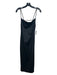 Frame Size Large Black Acetate Blend Satin Spaghetti Strap Beaded Strap Dress Black / Large