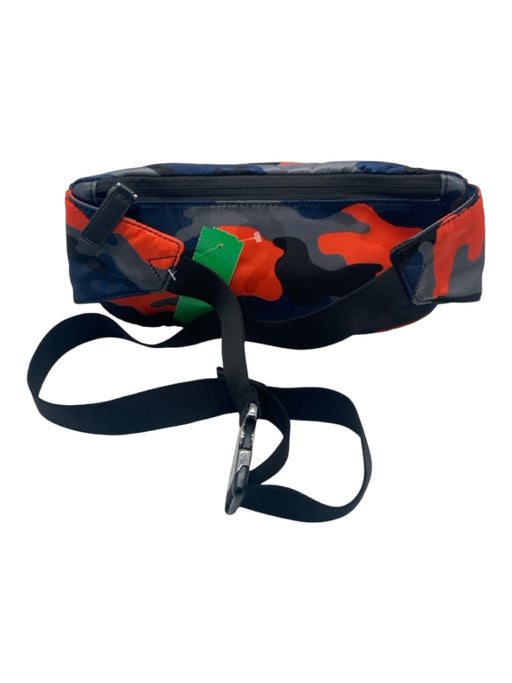 Michael Kors Gray, navy & orange Nylon Canvas Camo Fanny Pack Zip Bag Gray, navy & orange / M