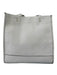 Coach Off White Grained Leather 2 Strap Structured Tote Open Top Bag Off White / M