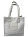 Coach Off White Grained Leather 2 Strap Structured Tote Open Top Bag Off White / M