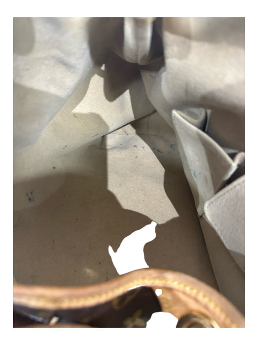 Louis Vuitton Brown & Tan Coated Canvas & Leather Magnetic Closure Monogram Bag Brown & Tan / Medium