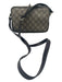 Gucci Beige & Brown Coated Canvas & Leather Crossbody Strap Monogram Bag Beige & Brown / Small