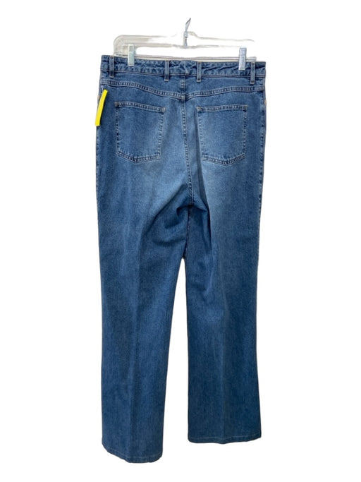 St John Sport Size 12 Medium Wash Cotton High Rise Gold Hardware Faded Jeans Medium Wash / 12