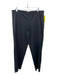 Eileen Fisher Size Large Black Cotton Blend High Rise Tapered Split Hem Pants Black / Large