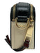 Marc Jacobs Black, White & Burgundy Leather Gold Tone Hardware Crossbody Bag Black, White & Burgundy