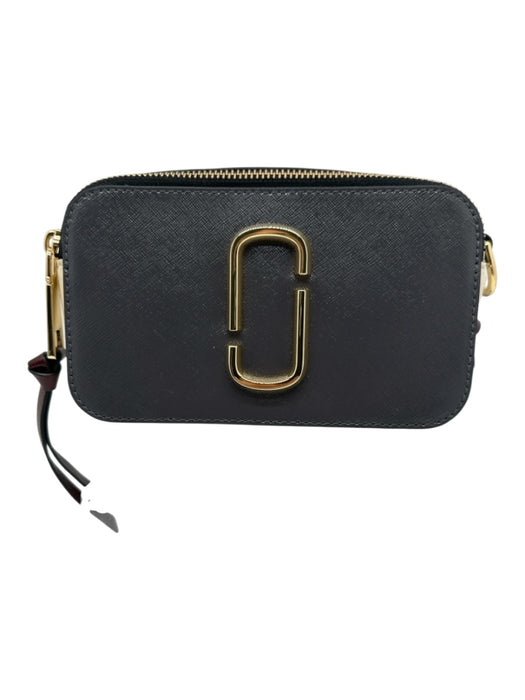 Marc Jacobs Black, White & Burgundy Leather Gold Tone Hardware Crossbody Bag Black, White & Burgundy