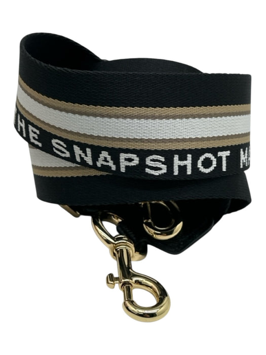 Marc Jacobs Black, White & Burgundy Leather Gold Tone Hardware Crossbody Bag Black, White & Burgundy