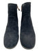 Tory Burch Shoe Size 9M Black Suede Side Zip Round Toe Block Heel Ankle Boots Black / 9M