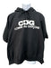 Comme De Garcon Size S Black & White Cotton logo Hoodie Men's Jacket Black & White / S
