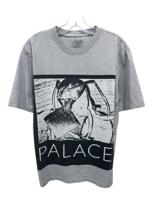 Palace Size S Gray Cotton logo T shirt Crew Men's Short Sleeve Gray / S