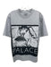 Palace Size S Gray Cotton logo T shirt Crew Men's Short Sleeve Gray / S