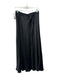 Rose & Crown Size M Black Viscose Elastic Waist Satin Ruffle Hem Skirt Black / M