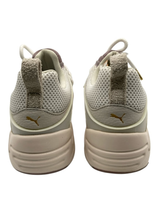 Puma Shoe Size 8.5 Ivory & Lilac Synthetic Lace Up Suede Platform Shoes Ivory & Lilac / 8.5