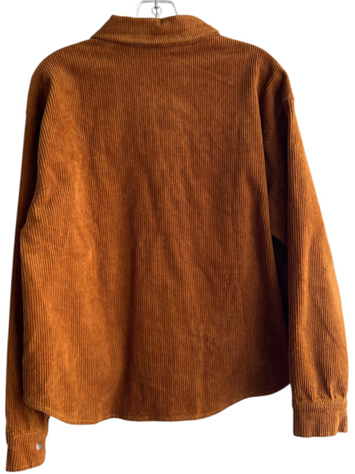 Sanctuary Size M Burnt Orange Cotton Corduroy Collared Snap Button Front Jacket Burnt Orange / M