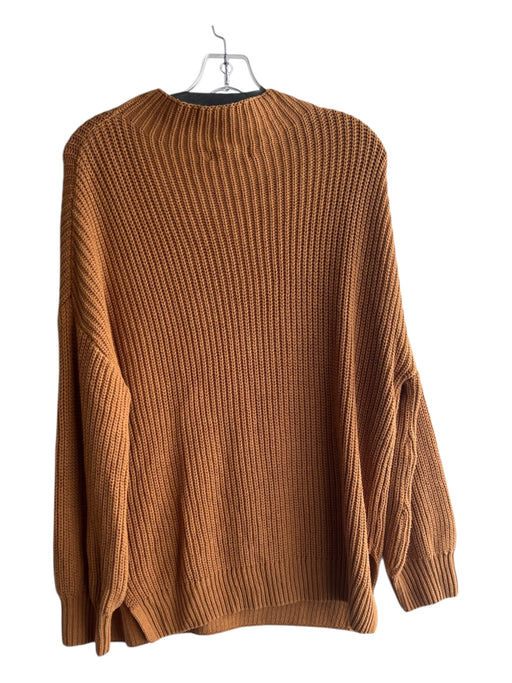 Cupcakes & Cashmere Size L Burnt Orange Cotton Round Neck Long Sleeve Sweater Burnt Orange / L