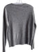 Magaschoni Size L Grey Cashmere Round Neck Long Sleeve Embroidered Knit Sweater Grey / L