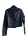 7 For All Mankind Size S Black Polyurethane Faux Leather Biker Jacket Black / S