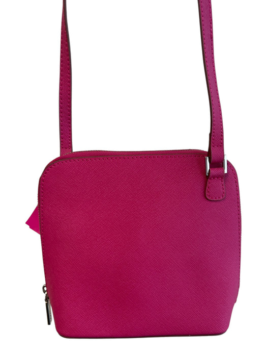 Hobo Hot pink Saffiano Leather Silver Hardware Zip Around Bag Hot pink / Small