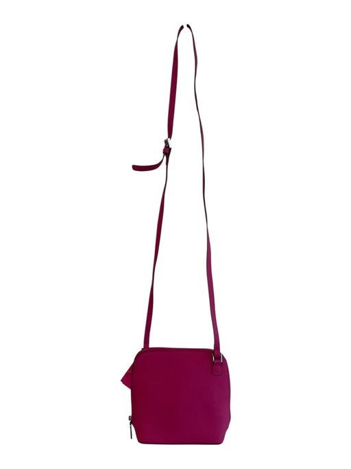 Hobo Hot pink Saffiano Leather Silver Hardware Zip Around Bag Hot pink / Small