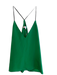 Milly Size 8 Green No Fabric Tag V Neck Spaghetti Strap Lined Top Green / 8